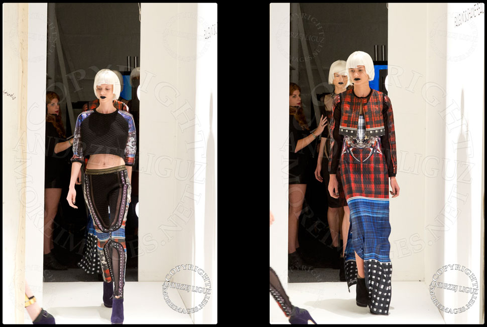 Models heading out on the catwalk to show the Falguni & Shane Peacock Spring & Summer 2014 show at NYC Fashion Week