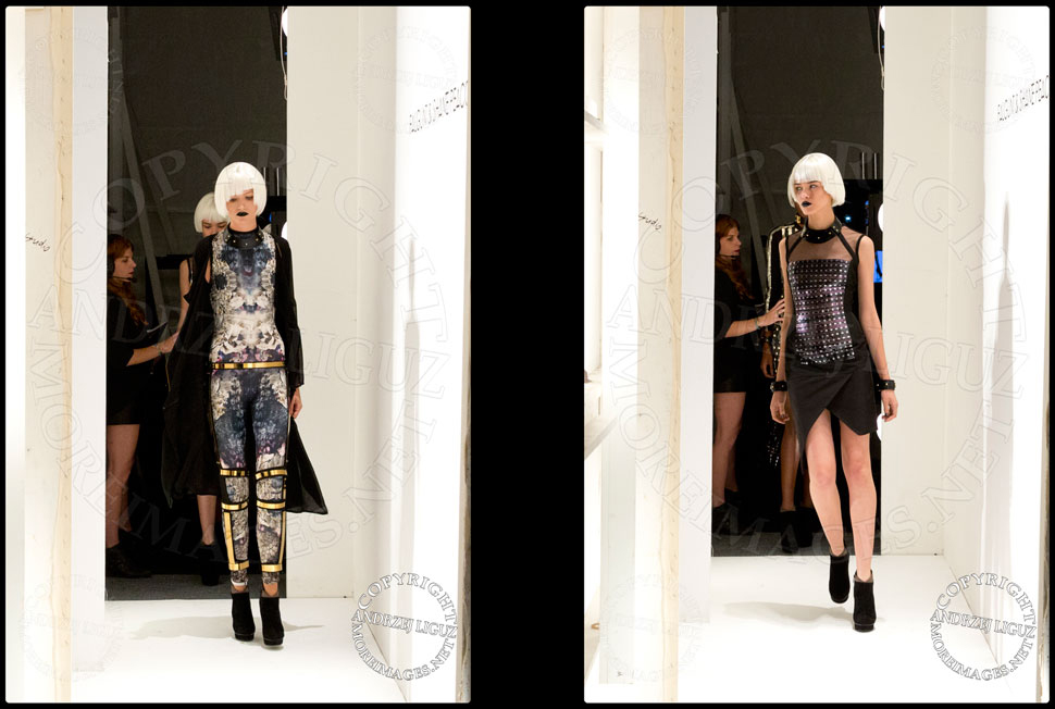 Models heading out on the catwalk to show the Falguni & Shane Peacock Spring & Summer 2014 show at NYC Fashion Week