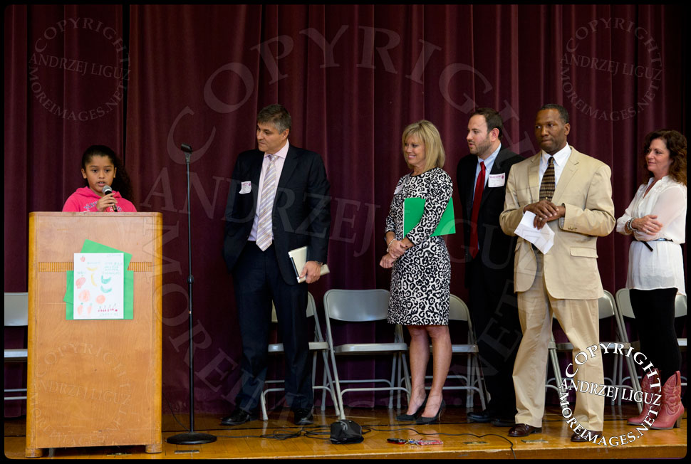 Speakers at the launch of the Lets Move Salad Bar at Vails Gate Elementary School in New Windsor, NY © Andrzej Liguz/moreimages.net. Not to be used without permission