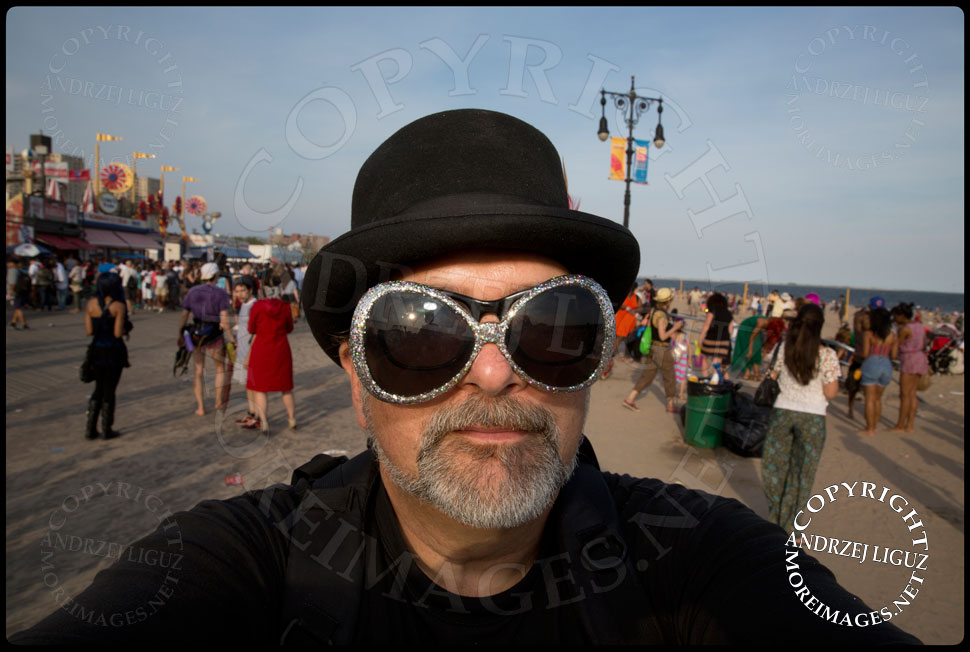 Self Portrait at Coney Island Mermaid Parade 2013 © Andrzej Liguz/moreimages.net. Not to be used without permission
