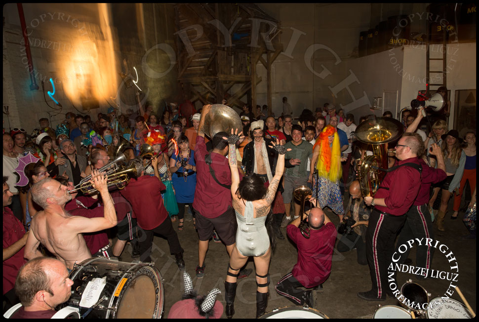 Extra Action Marching Band performing during the Drunken Mermaid Gala at Gowanus Ballroom © Andrzej Liguz/moreimages.net. Not to be used without permission